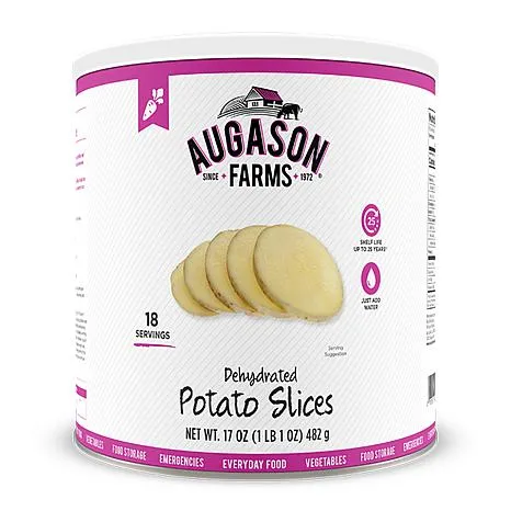 Augason Farms Dehydrated Potato Slices 1 lb. & Banana Chips 2 lbs 1 oz No. 10 Can