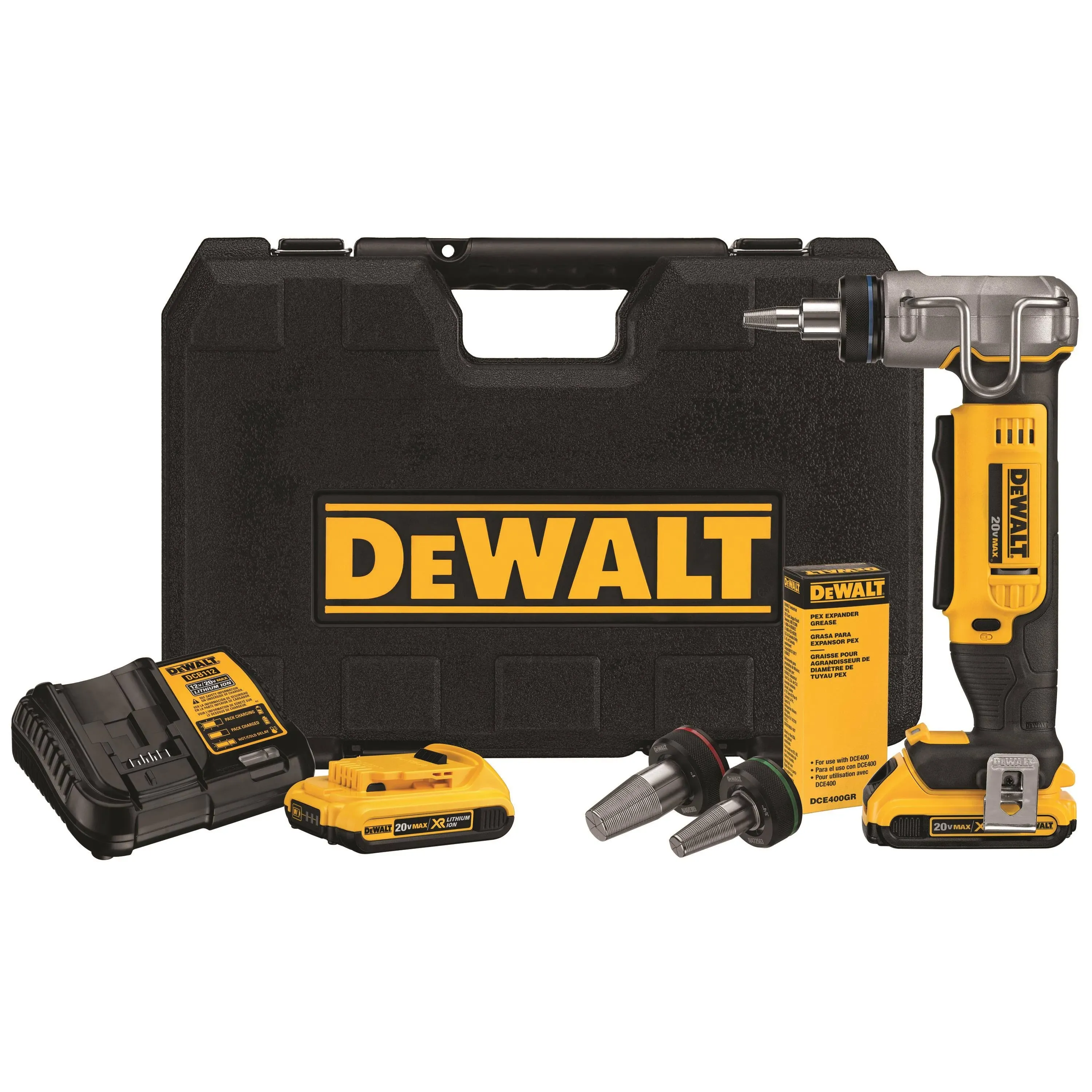 DeWalt DCE400D2 20V MAX PEX Expander Tool Kit