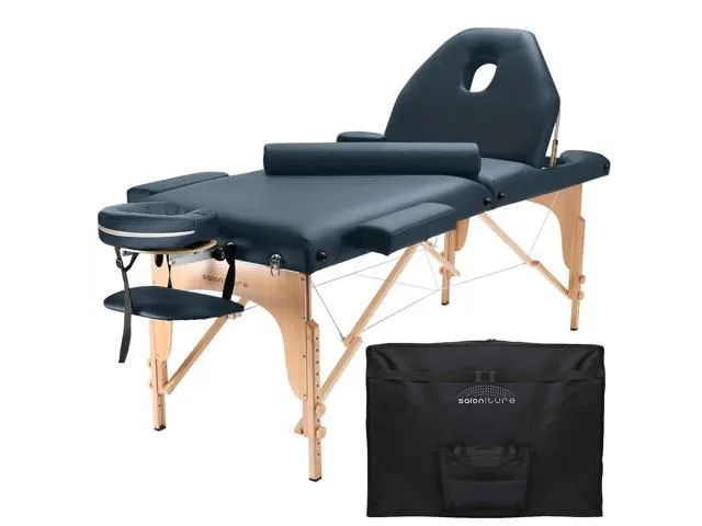 Saloniture Professional Portable Massage Table with Backrest