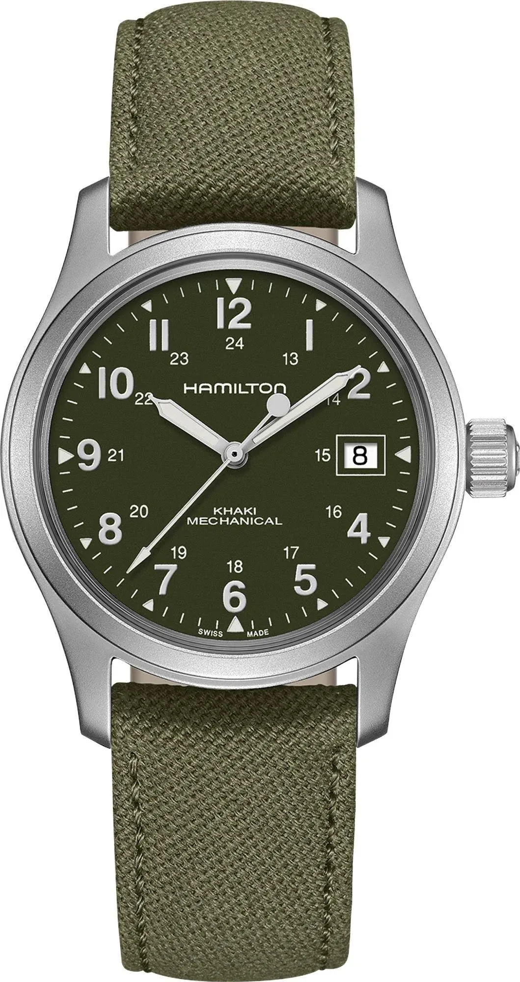 Hamilton Khaki Field Mechanical Green Dial Men's Watch H69439363