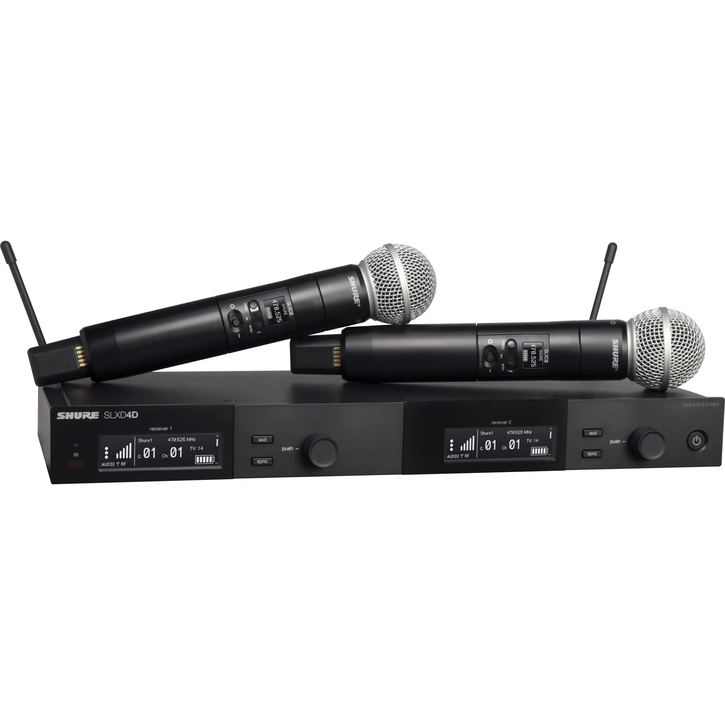 Shure SLXD24D/SM58 Dual Handheld Wireless Microphone System G58