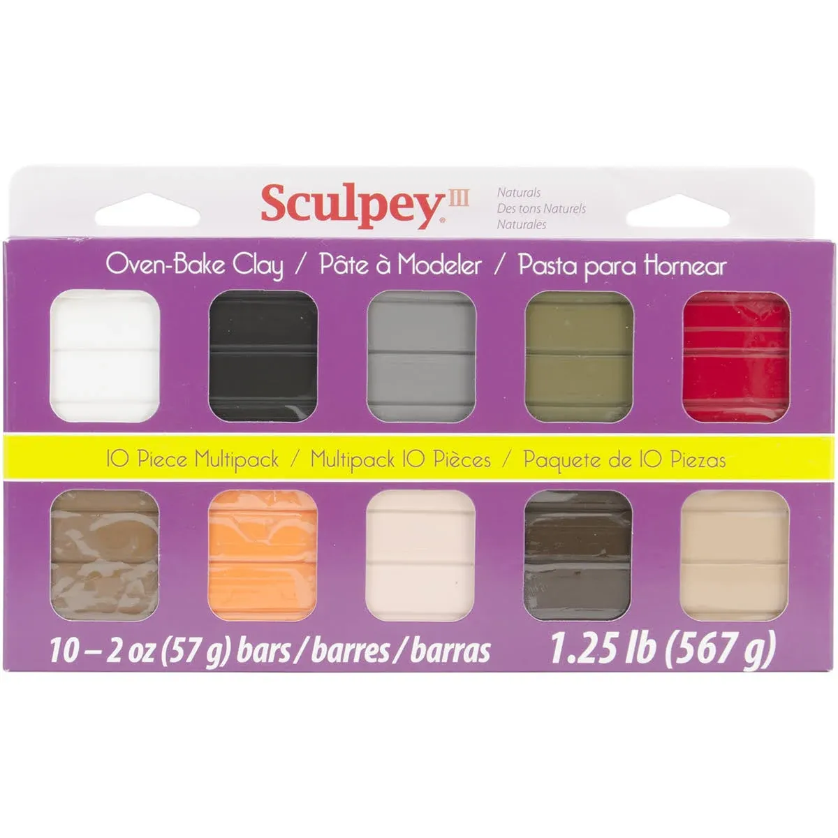 Sculpey III Polymer Clay Multipack 2oz 10/Pkg-Naturals