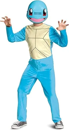 Pokemon Kids Squirtle Costume, Children's Classic Character Outfit