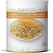 Nutristore Freeze-Dried Cheesy Chicken and Rice | Emergency Survival Bulk Food Storage Meal | Perfect for Everyday Quick Meals and Long-Term Storage | 25 Year Shelf Life | USDA Inspected (1-Pack)Nutristore Freeze-Dried Cheesy Chicken and Rice | Emergency