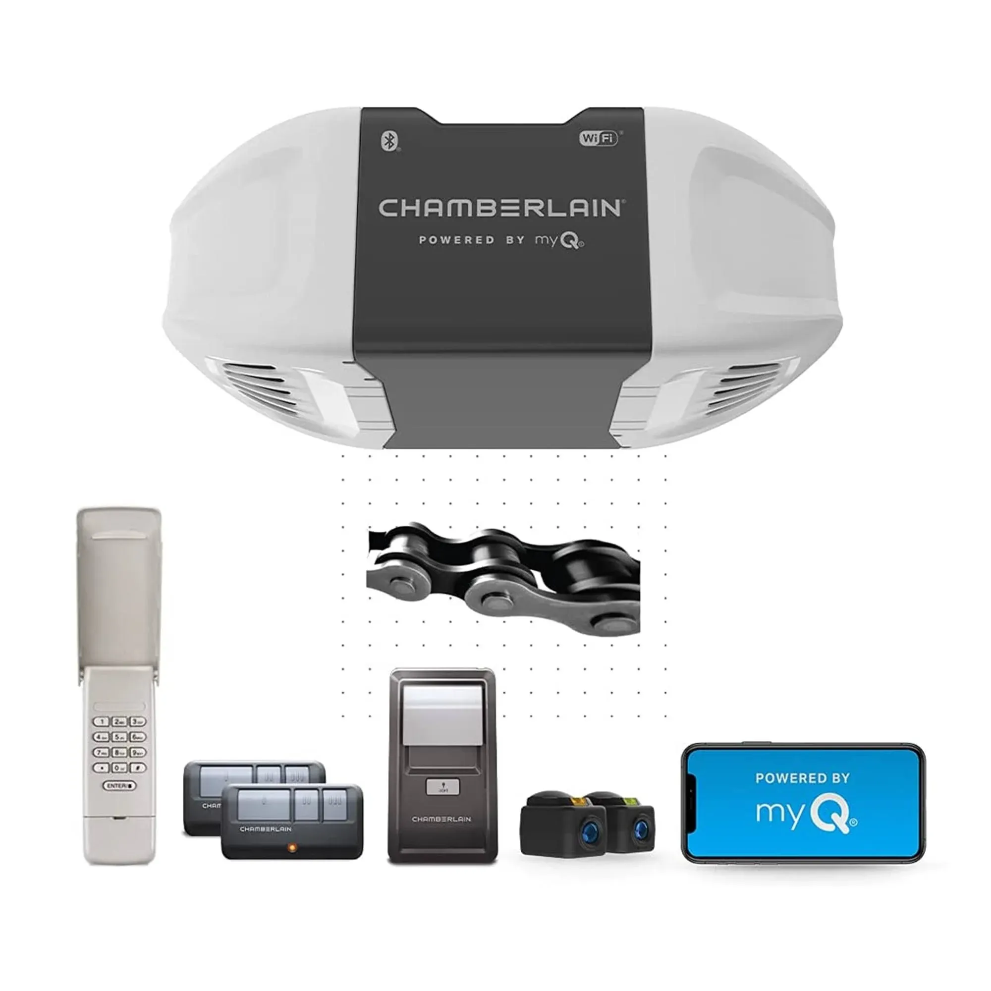 1/2 HP Chain Drive Smart Garage Door Opener