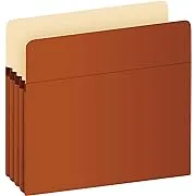 Pendaflex Expanding File Pockets, Letter Size, Redrope, 3.5" Expansion, Reinforced with DuPont™ Tyvek® Material, Redrope, 25 per Box (1524E-OX)