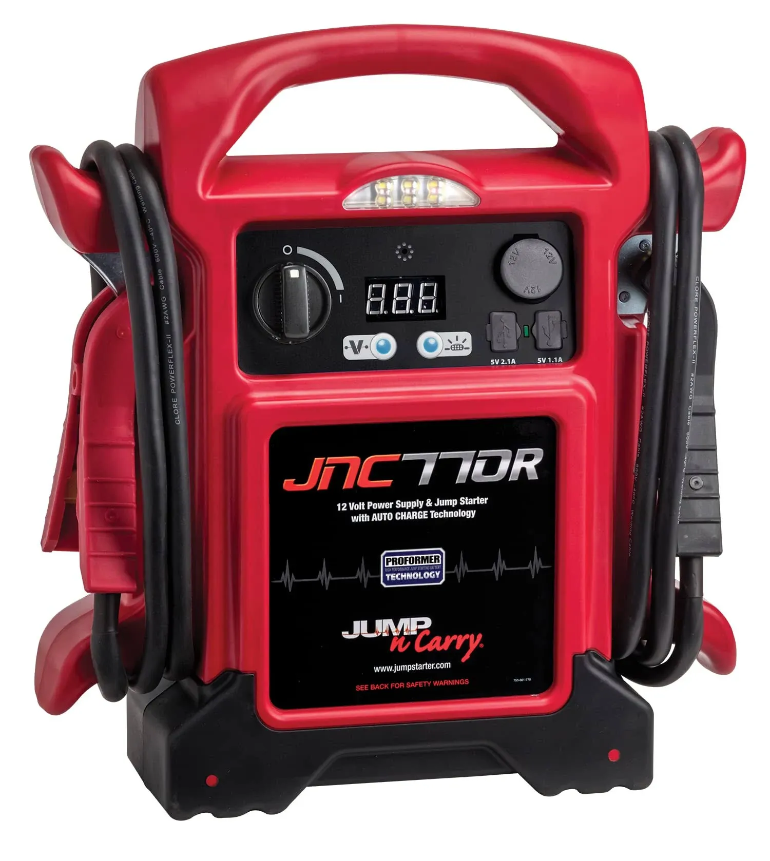 Jump N Carry JNC770R - Premium 12 Volt Jump Starter - 1700 Peak Amp