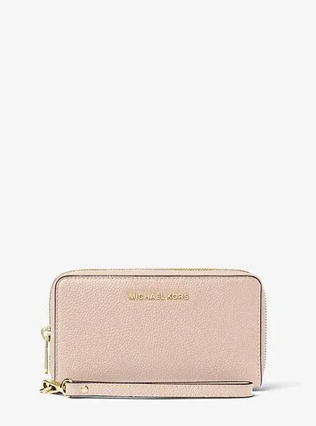 Michael Kors Large Flat Mercer Wristlet- Soft Pink