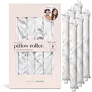 Kitsch Satin Pillow Rollers for Hair - Softer than Silk Rollers for Hair Styling, 6pc (Marble)