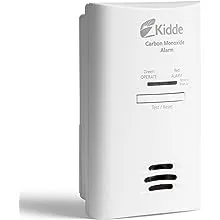 Kidde Carbon Monoxide Detector, Plug In Wall with AA Battery Backup, Test-Hush Button