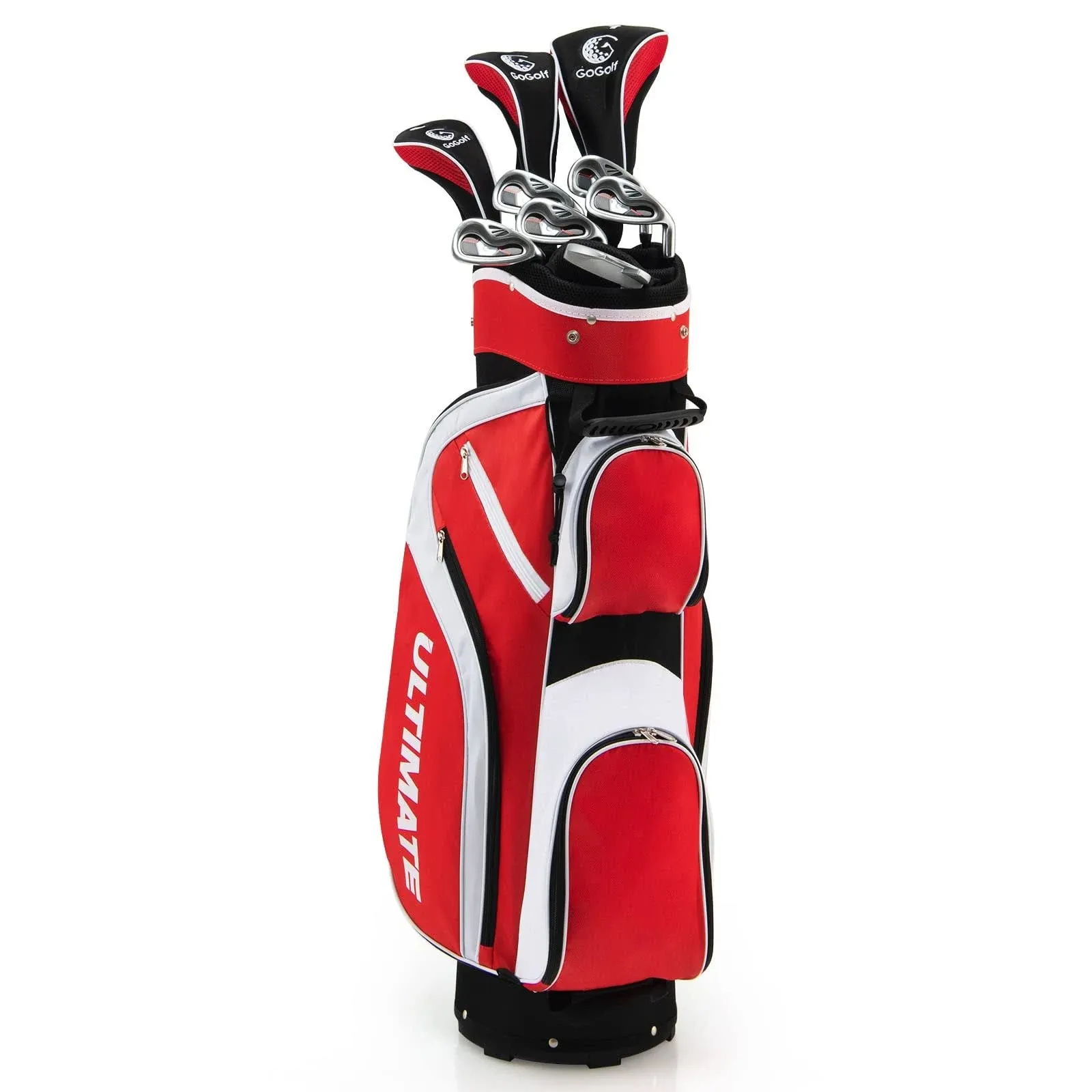 10 Pieces Ladies Complete Golf Club Set with Alloy Driver-Red SP37408RE