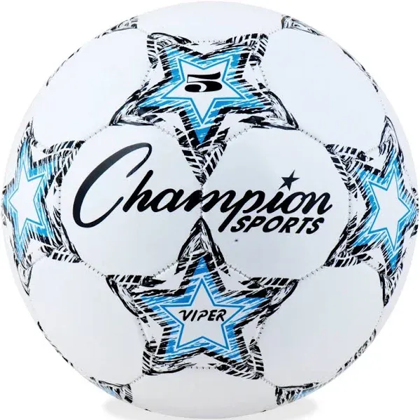 Champion Sports Viper Soccer Ball Size 5 White