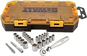 1/4 in. Drive SAE and Metric Ratchet and Socket Set (25-Piece)