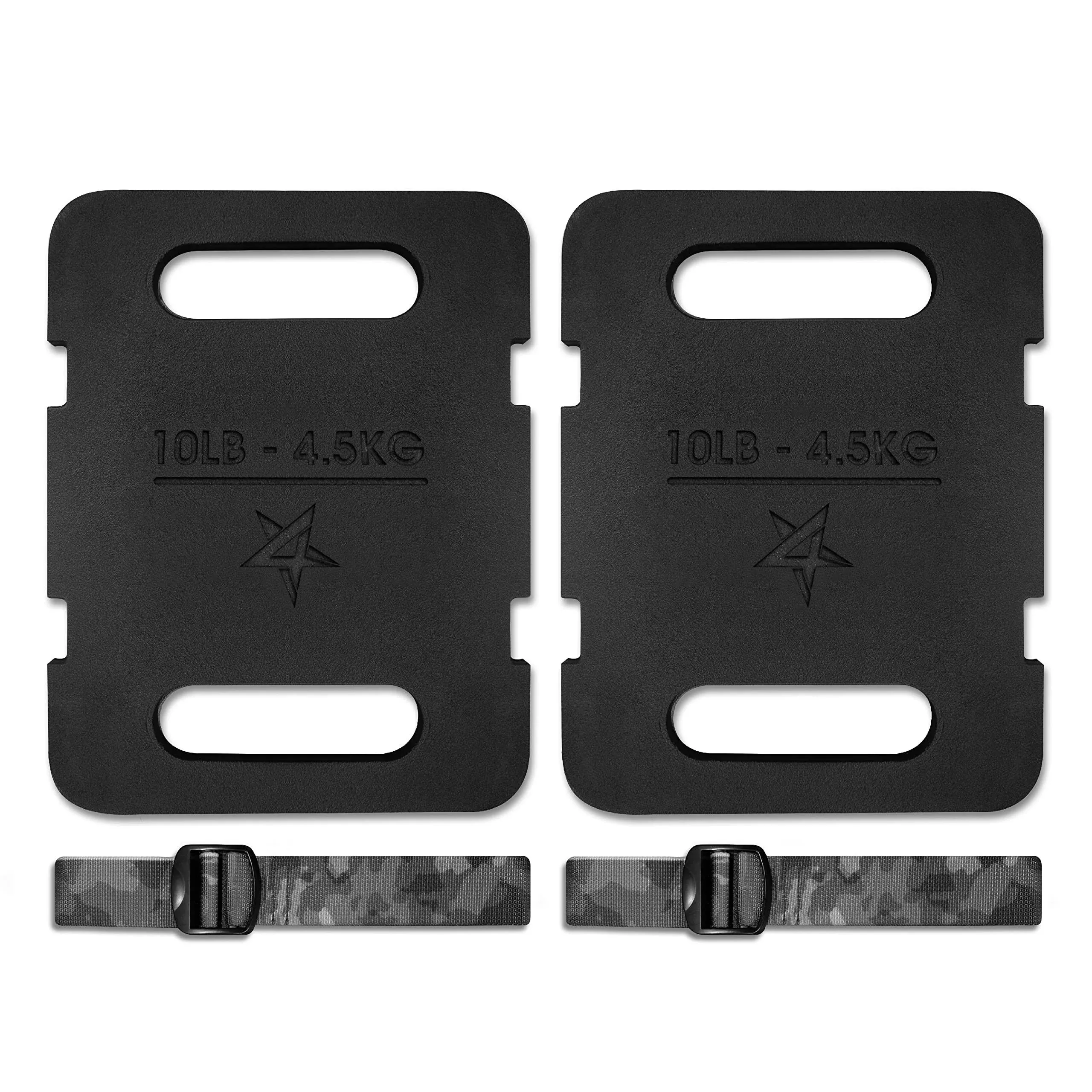 Yes4all Adjustable Ruck Plate 10lb, 20lb Weight with Straps for Rucking, Swings ...