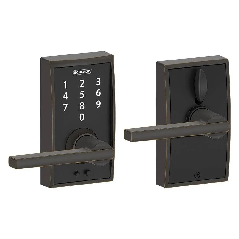 SCHLAGE Touch Century Lock with Latitude Lever (Bright Chrome) FE695 CEN 625 LAT