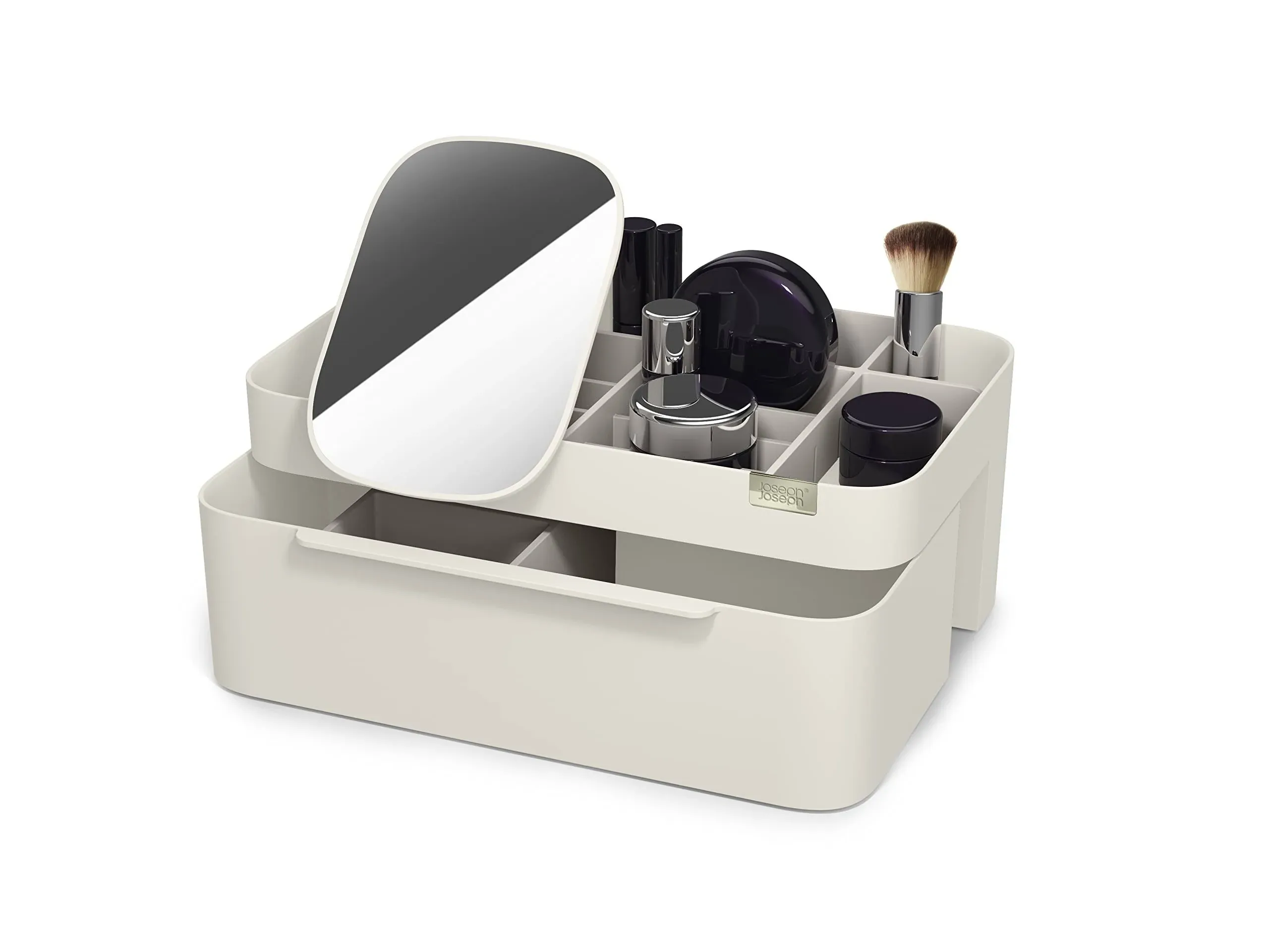 Joseph Joseph Viva Large Makeup Cosmetic Organiser with Removable Mirror ...