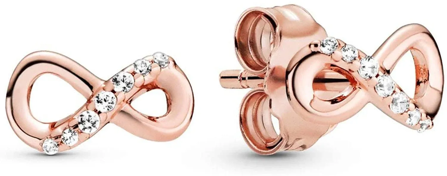 Pandora Rose Sparkling Infinity Stud Earrings 288820C01