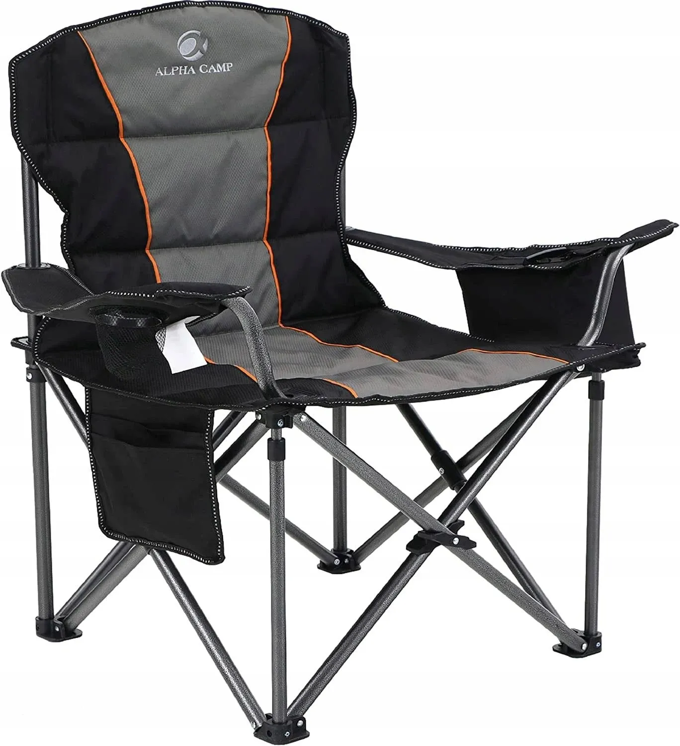 Alpha Camp Oversized Camping Folding Chair Heavy Duty Support 450 lbs