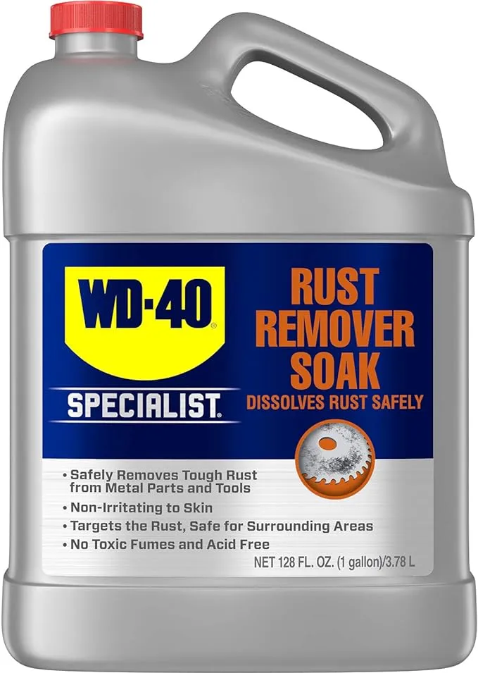 WD-40 Specialist Rust Remover Soak, One Gallon [4-Pack]