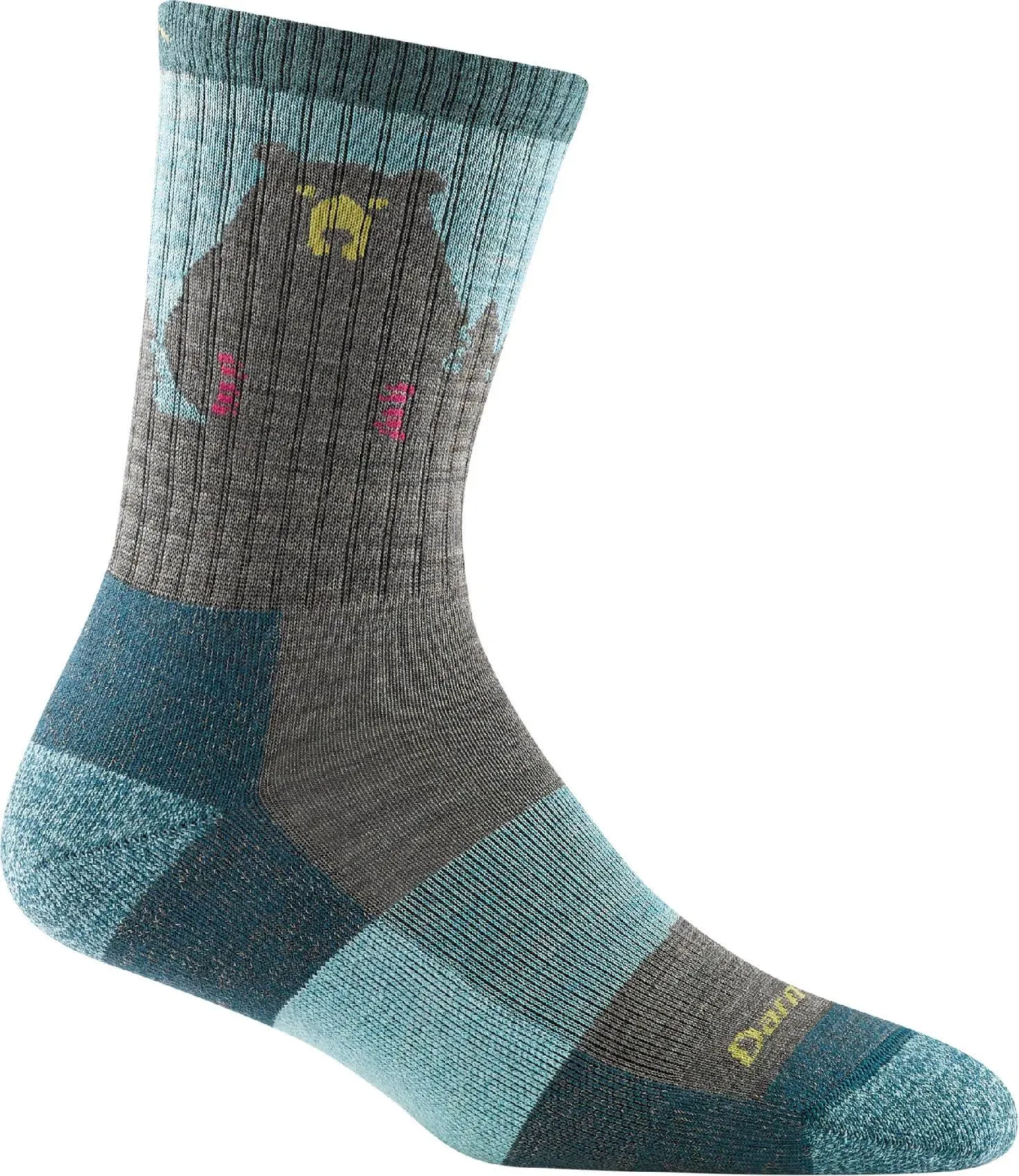 Darn Tough - Women's Bear Town Micro Crew Lightweight Cushion Socks S / Aqua