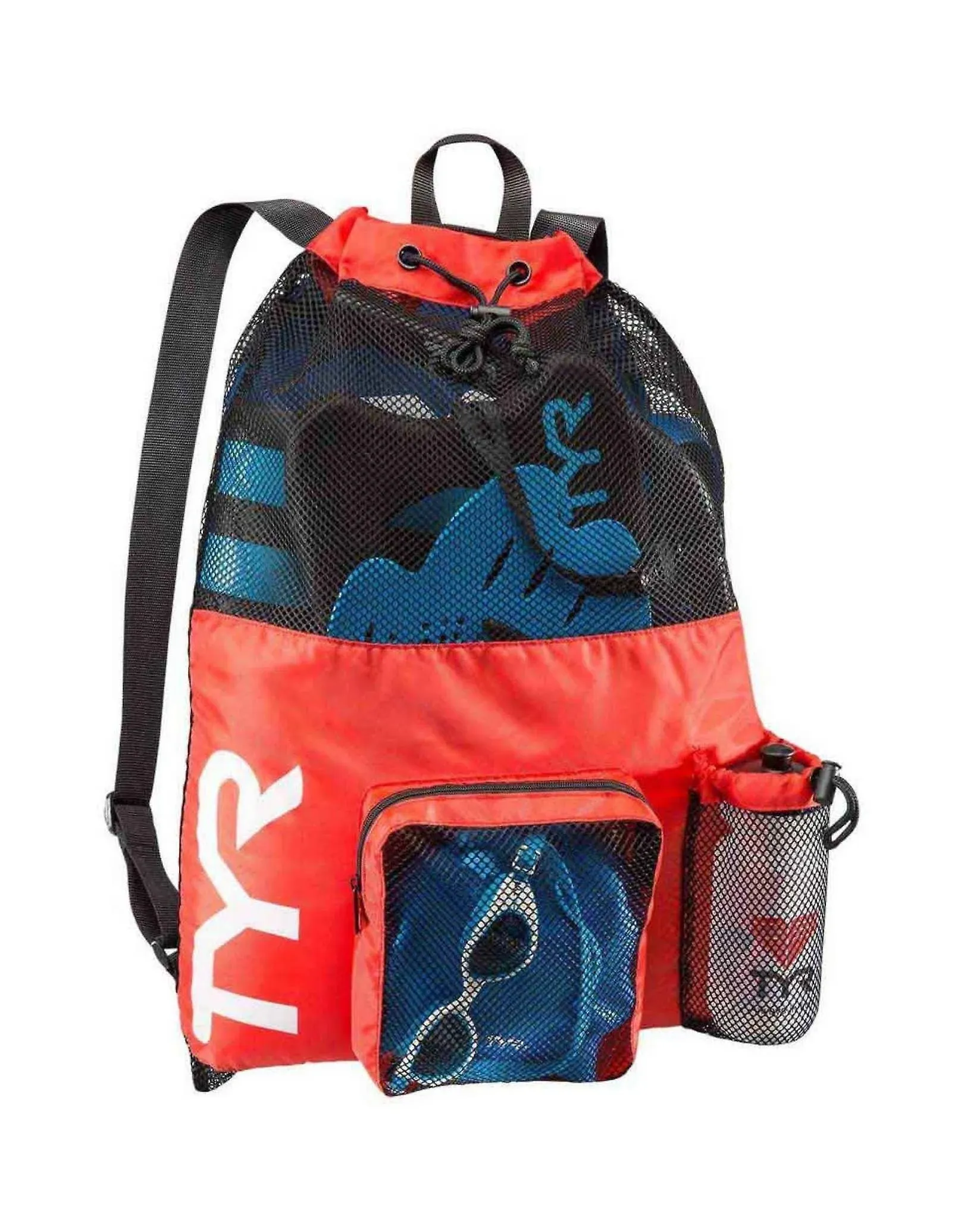 TYR Big Mesh Mummy Backpack for Wet Swimming, Gym, and Workout Gear