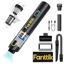 Fanttik Robustclean™ V8 Mate Cordless Car Vacuum, 12kPa/30AW, 1.2LBS Ultra-Lightweight, 2H Fast Charge, 120ml Dustcup, Up to 30 Mins Runtime, Portable Mini Vacuum for Car Home Cleaning, GrayFanttik Robustclean™ V8 Mate Cordless Car Vacuum, 12kPa/30AW, 1.