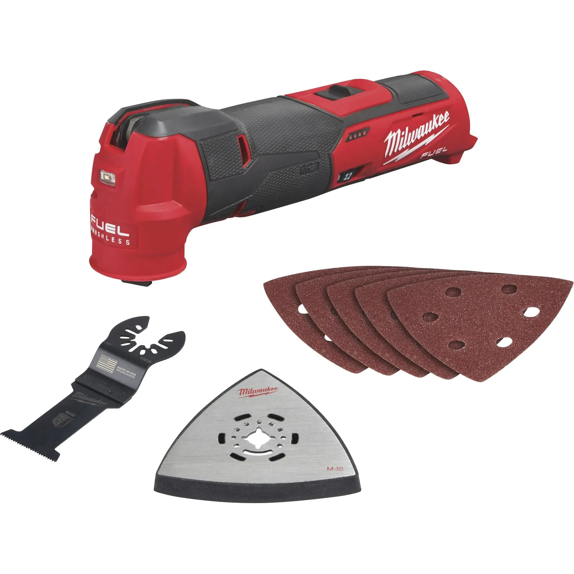 Milwaukee 2526-20-48-11-2425 M12 Fuel 12V Lithium-Ion Cordless Oscillating Multi-Tool W/CP High Output 2.5 Ah Battery Pack