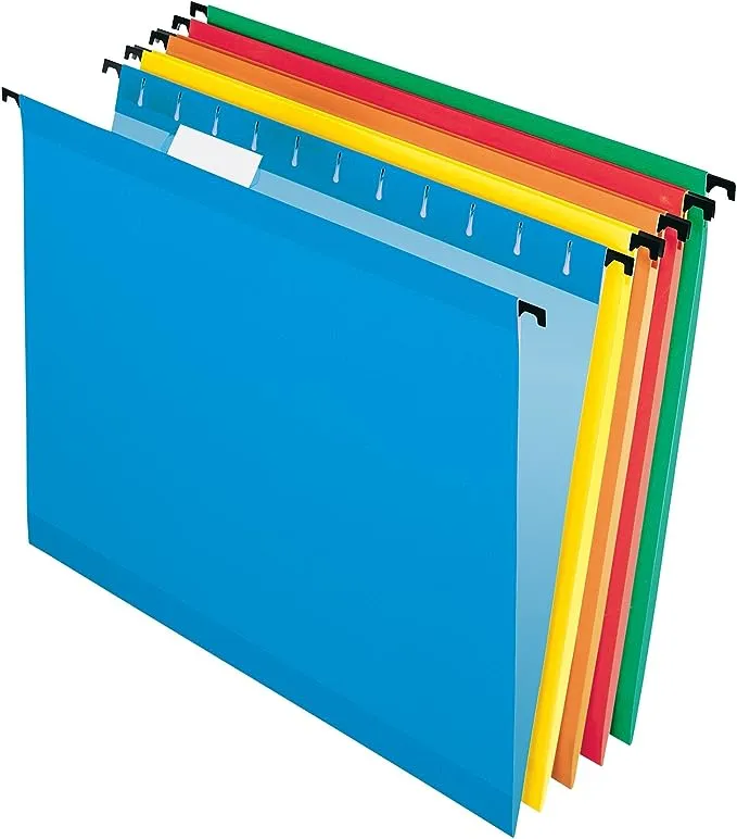 Pendaflex SureHook Reinforced Hanging Folders, Letter Size, Assorted Colors, 20 per Box (6152 1/5 ASST)Pendaflex SureHook Reinforced Hanging Folders,…