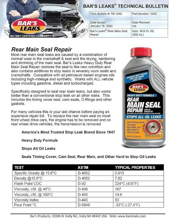 Rear Main Seal Repair Pack of 6