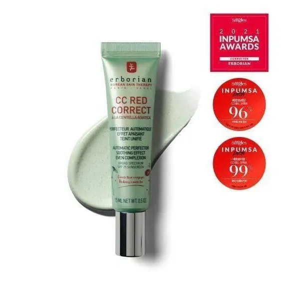 Erborian CC Red Correct SPF25 Automatic Perfector Anti Redness, Track No. 