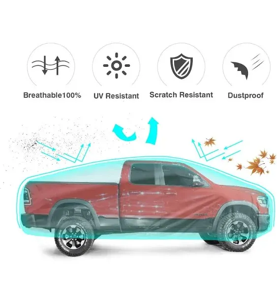 Leader Accessories Basic Guard Pick Up Truck Cover Breathable Indoor Use and Limited Outdoor Use Up to 232"