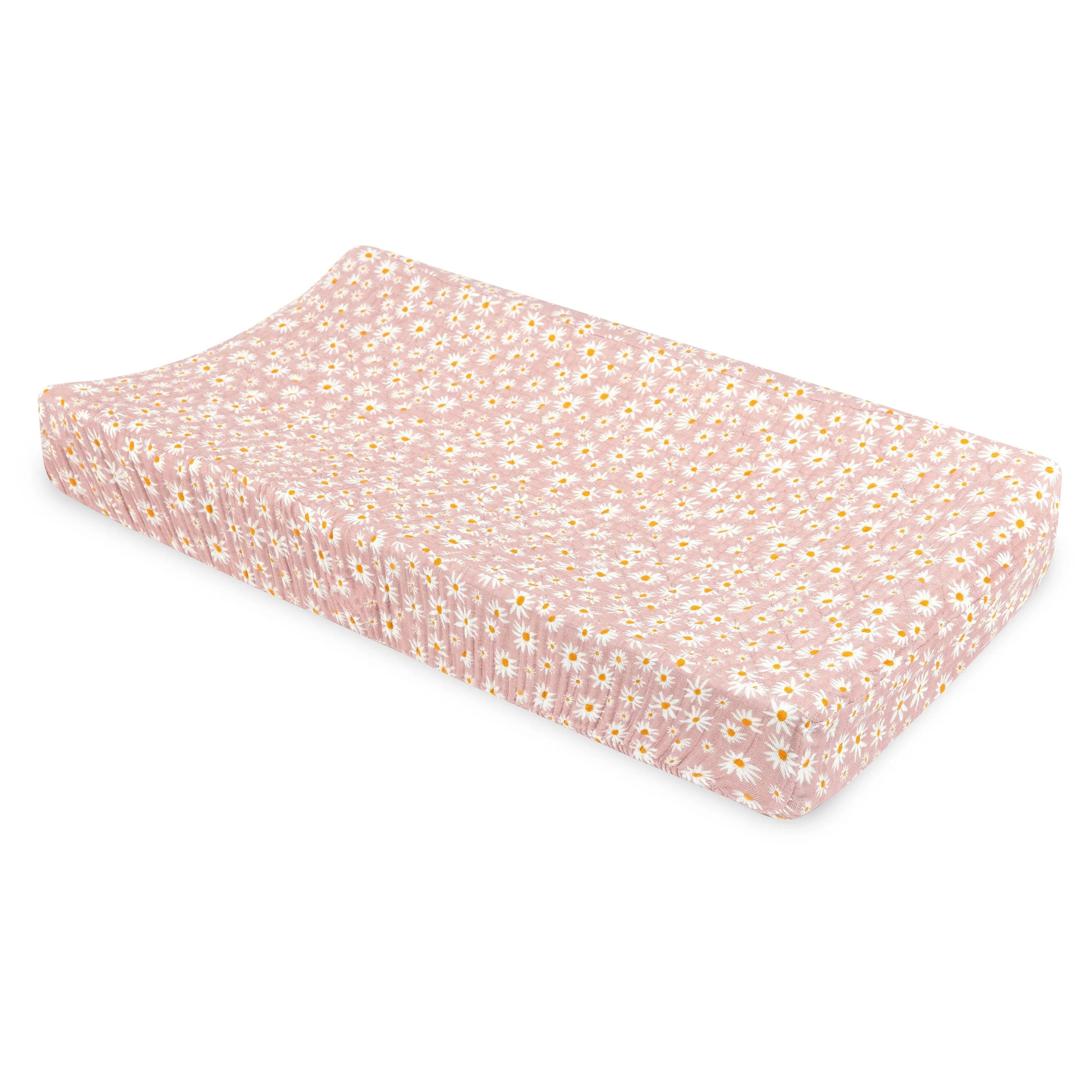 Babyletto Quilted Changing Pad Cover in GOTS Certified Organic Muslin Cotton - Olive Branches