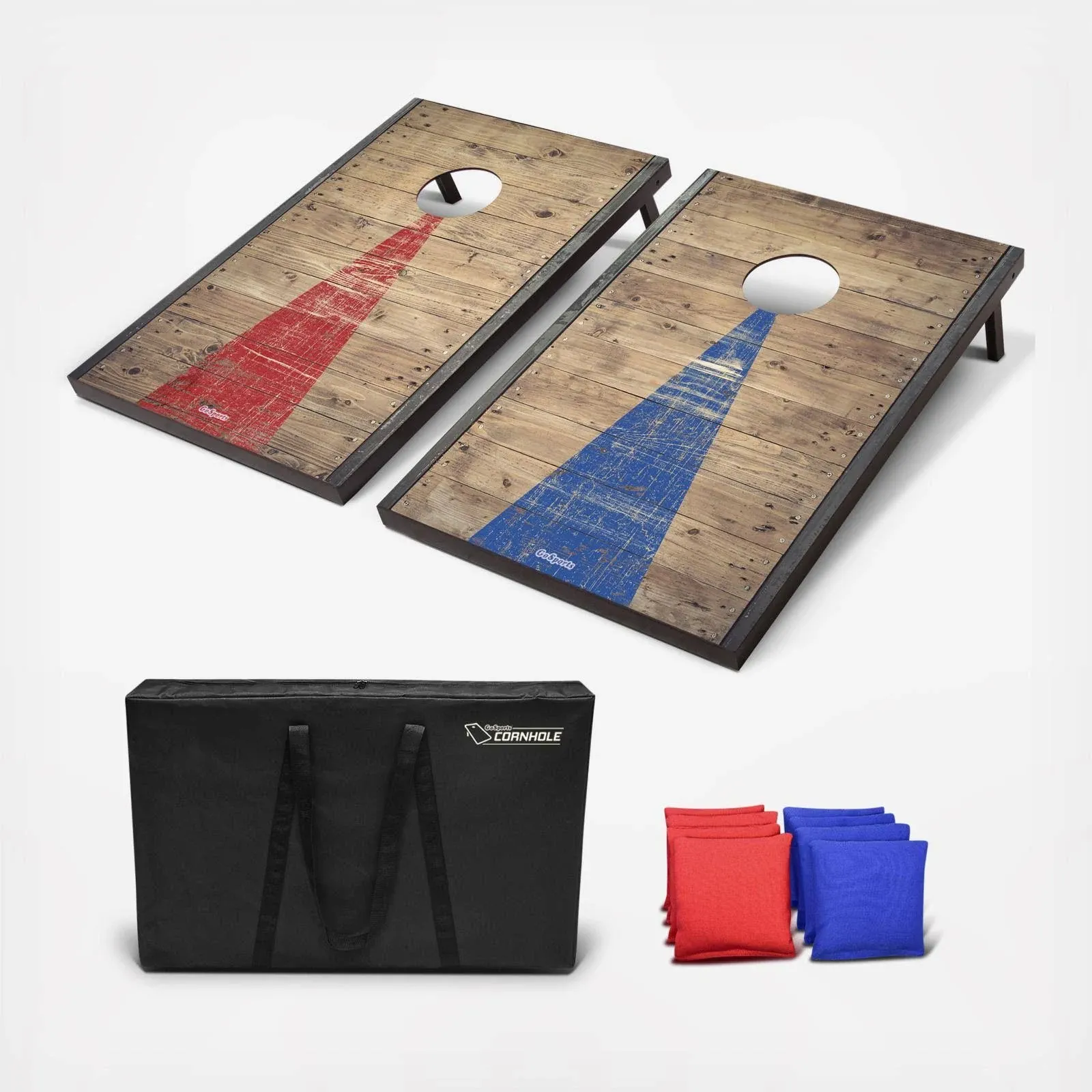 GoSports Classic Cornhole Set with Rustic Wood Finish | Includes 8 Bags, Carry Case and Rules - 3'x2' - Bed Bath & Beyond - 28274839