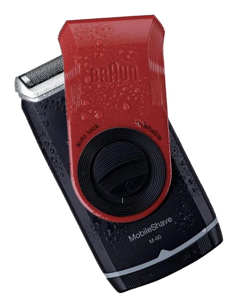 Braun Mobile Pocket Shaver M60 Red, 3.2 Ounce