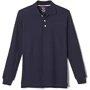 French Toast Pique Polo School Uniform Shirt with Long Sleeves for Boys and Girls