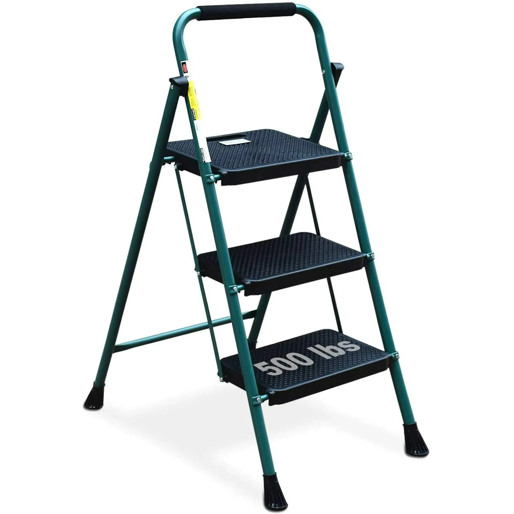 3 Step Ladder Folding Step Stool With Wide Antislip Pedal 500 Lbs Sturdy Steel L