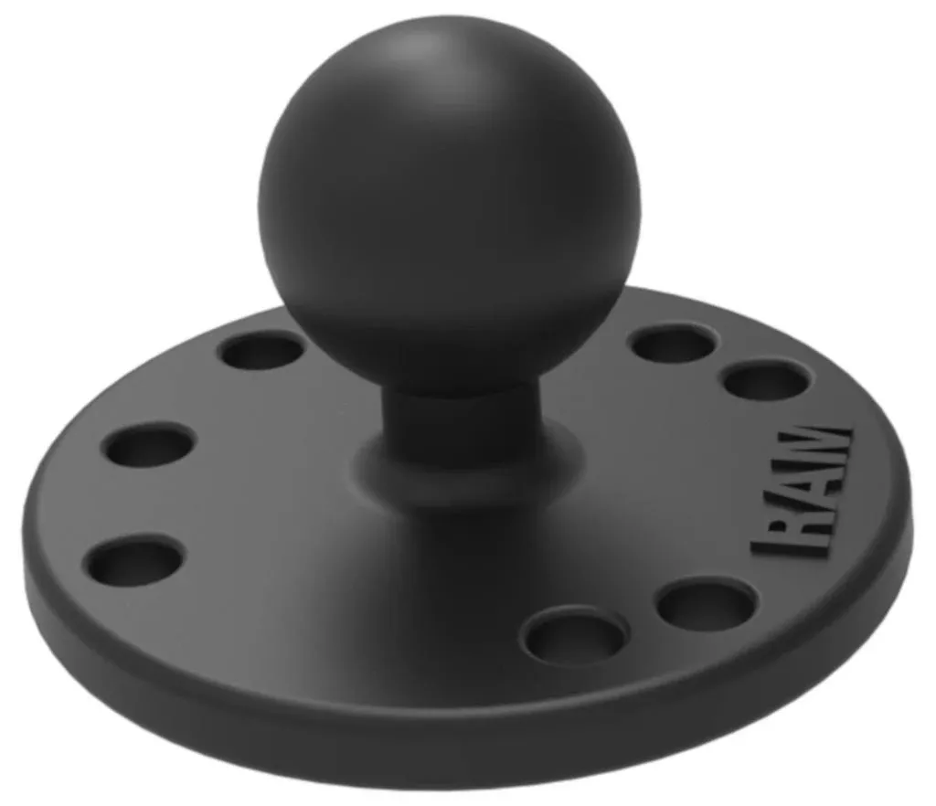 RAM Mounts GPS Round Plate with Ball RAM-B-202U with B Size 1" Ball