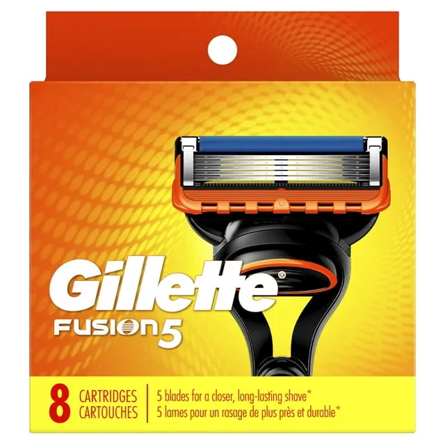 Gillette Fusion5 Razor Refills for Men, 8 Razor Blade Refills