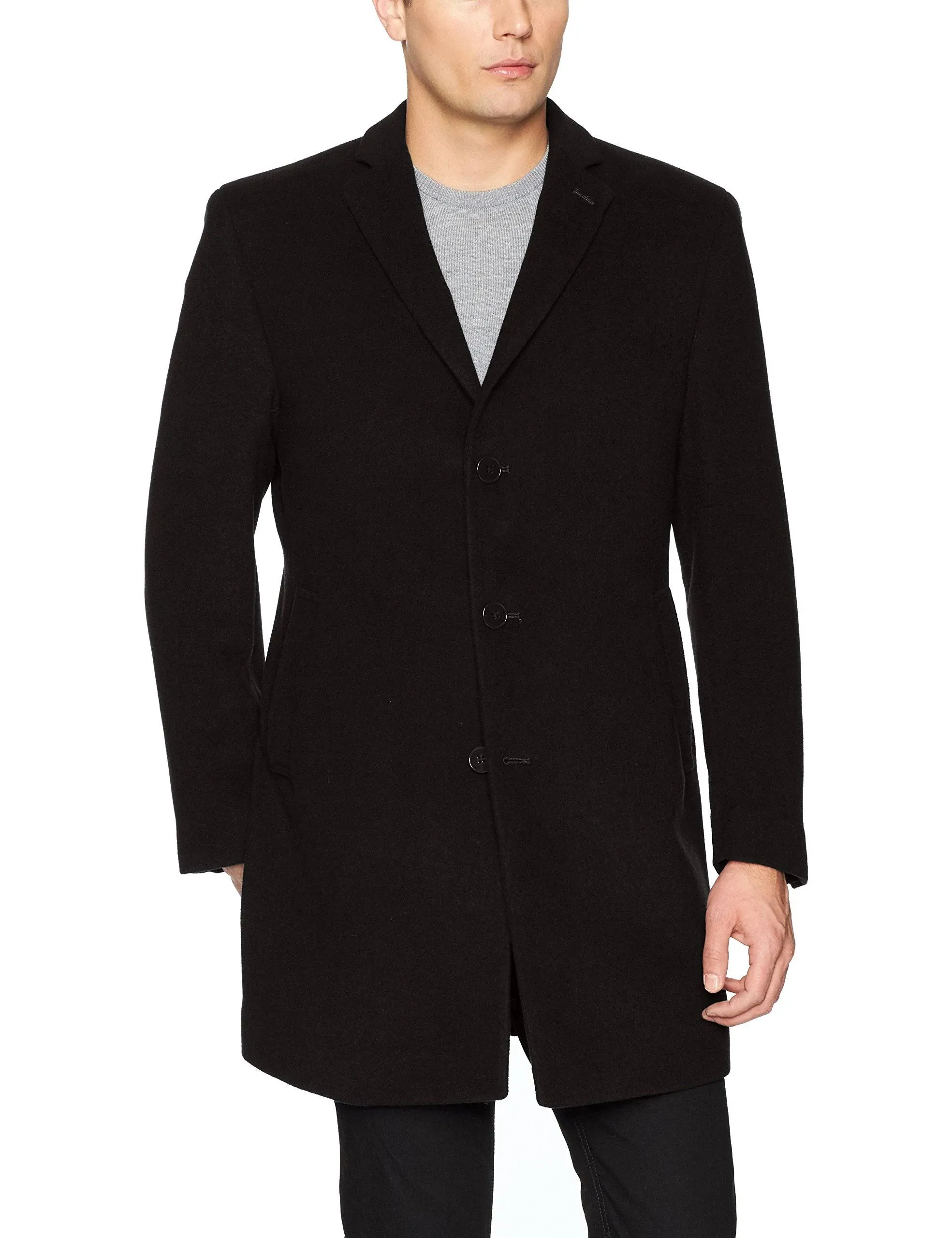 Calvin Klein Men's Prosper Wool-Blend X-Fit Overcoat