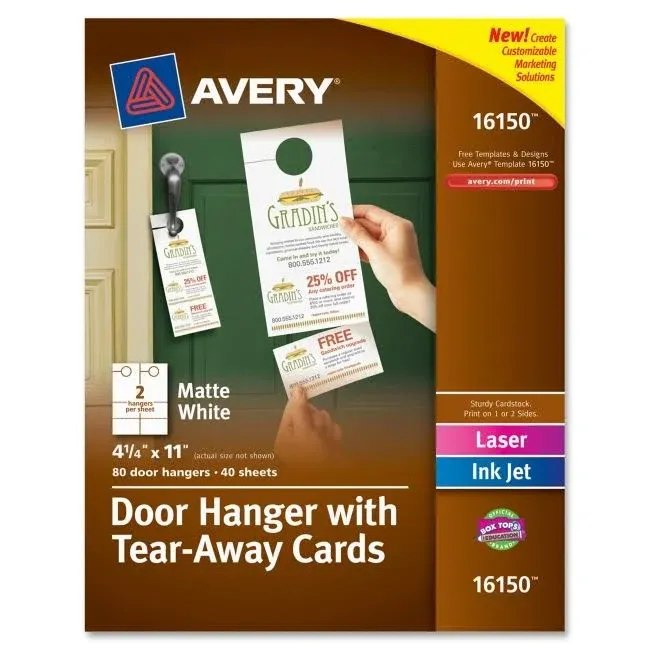 Avery Door Hanger with Tear-Away Cards