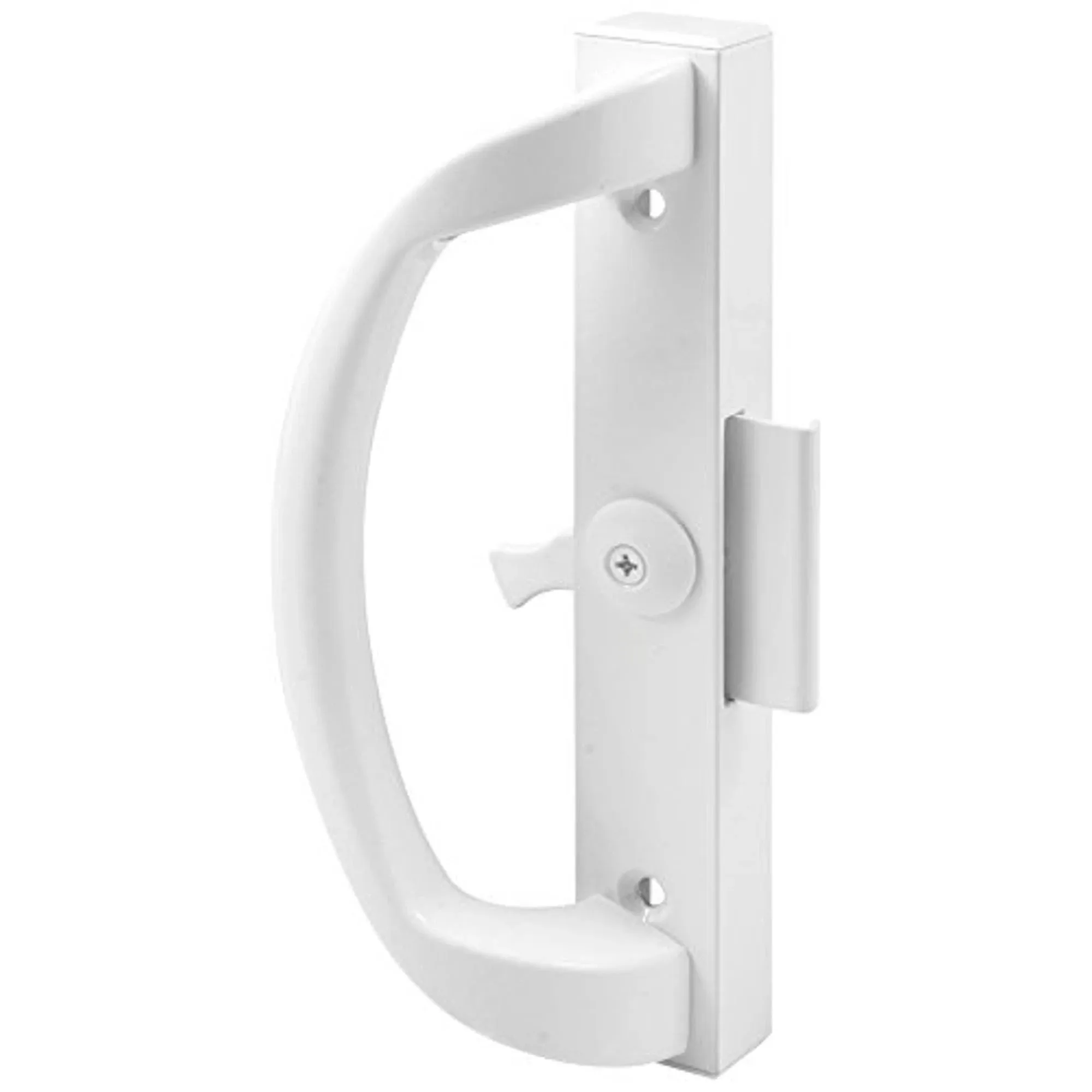 Prime-Line C 1263 Diecast, White, Patio Door Handle Set with Clamp Upgrade (Single Pack)