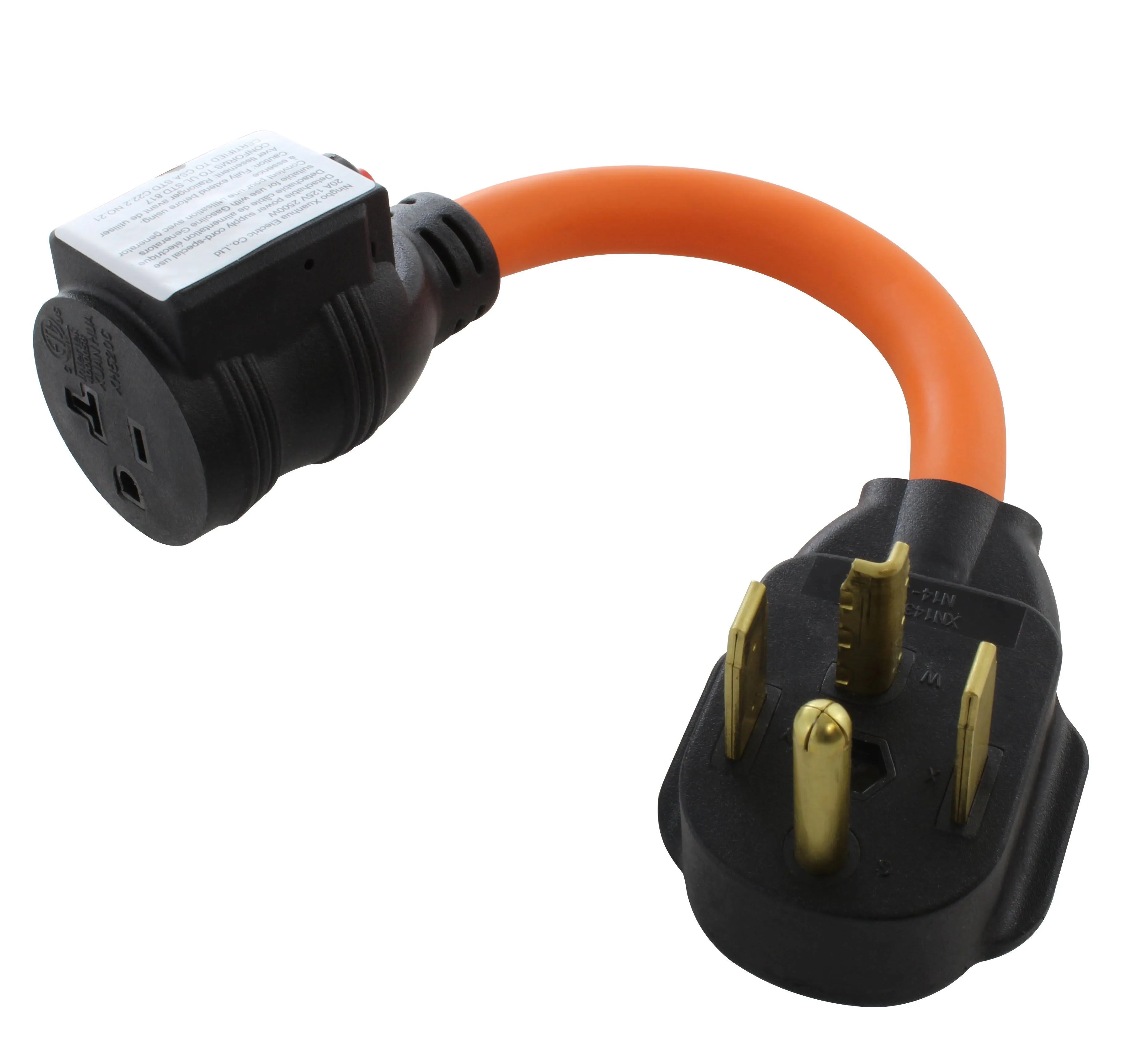 1.5FT Nema 6-50P to 6-15R/6-20R Welder Power Adapter Cord, 6-50P 50-Amp to 6-20R