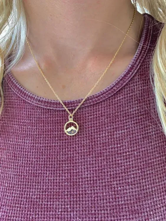 Mustard Seed Mountain Necklace Gold