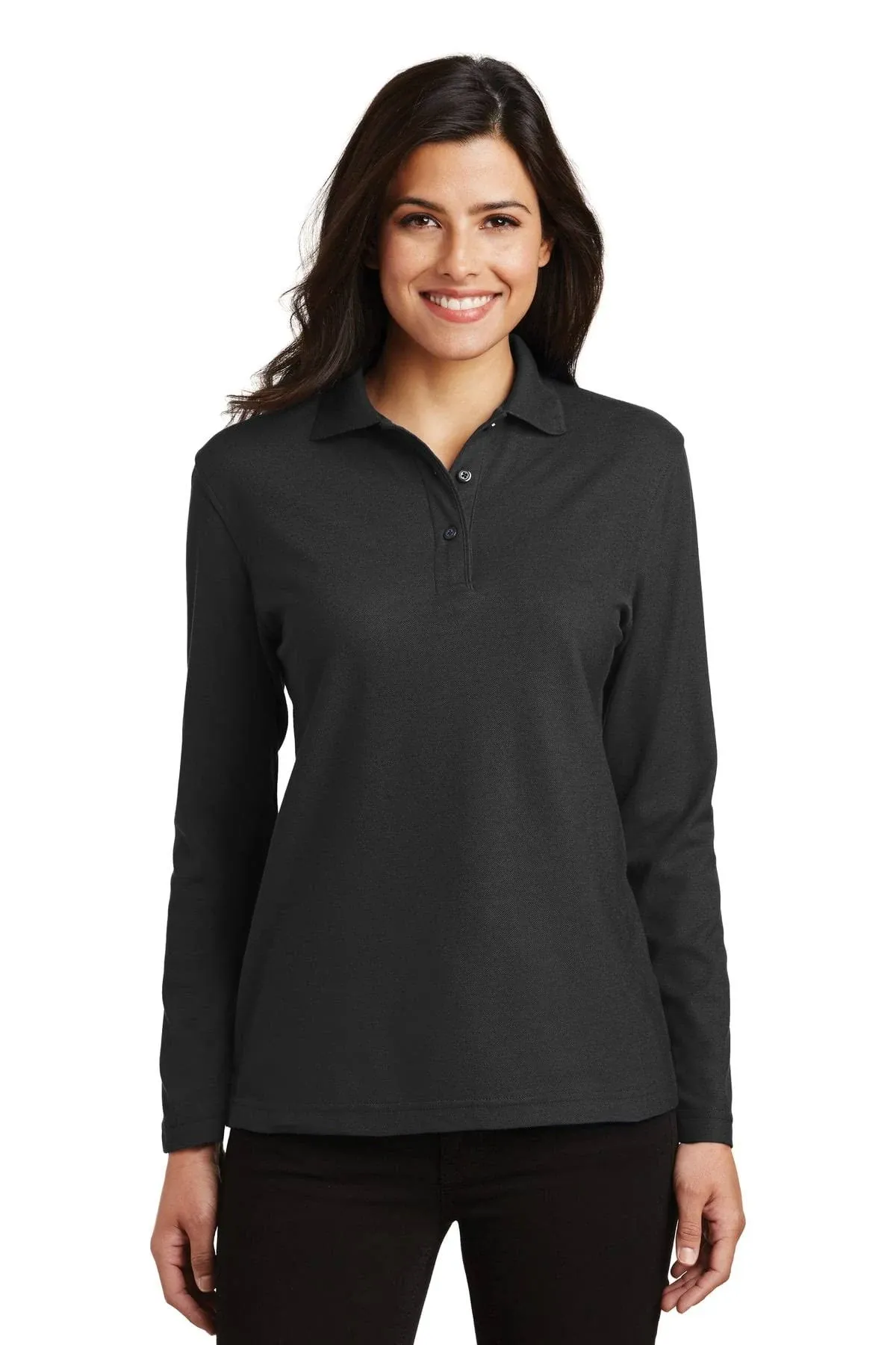 Port Authority Women's Silk Touch Long Sleeve Polo