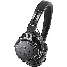 Audio-Technica ATH-M60X On-Ear Closed-Back Dynamic Professional Studio Monitor Headphones Black