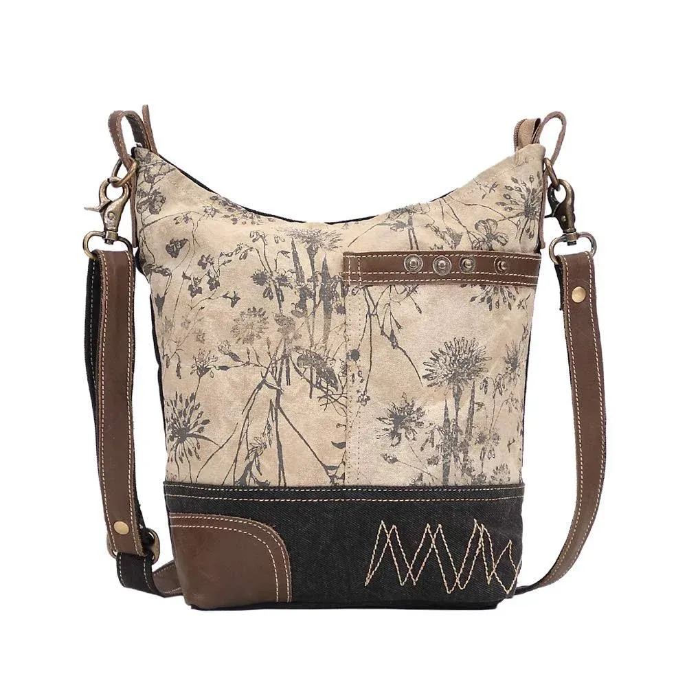 NWT Myra Leather/Rug Shoulder Bag