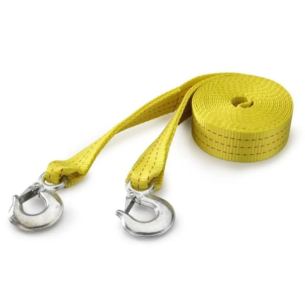 Neiko 51005A Heavy-Duty Tow Strap with Hooks, 10,000 lb Capacity | POLYESTER, 2" x 20'