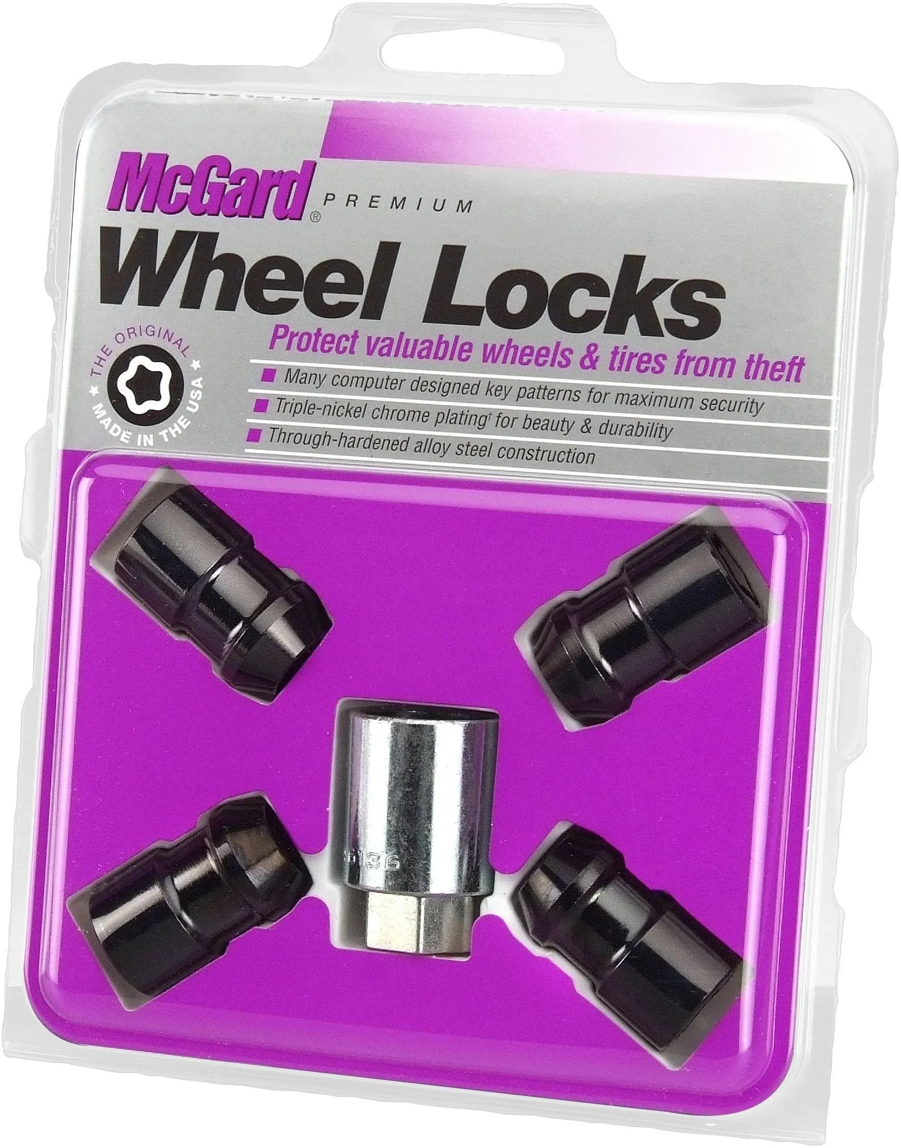 McGard 24026 Black Cone Seat Wheel Locks