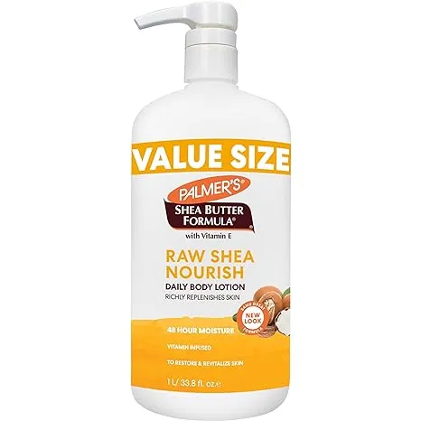 Palmer's Shea Formula Raw Shea Body Lotion, Pump Bottle, 13.5 Ounces