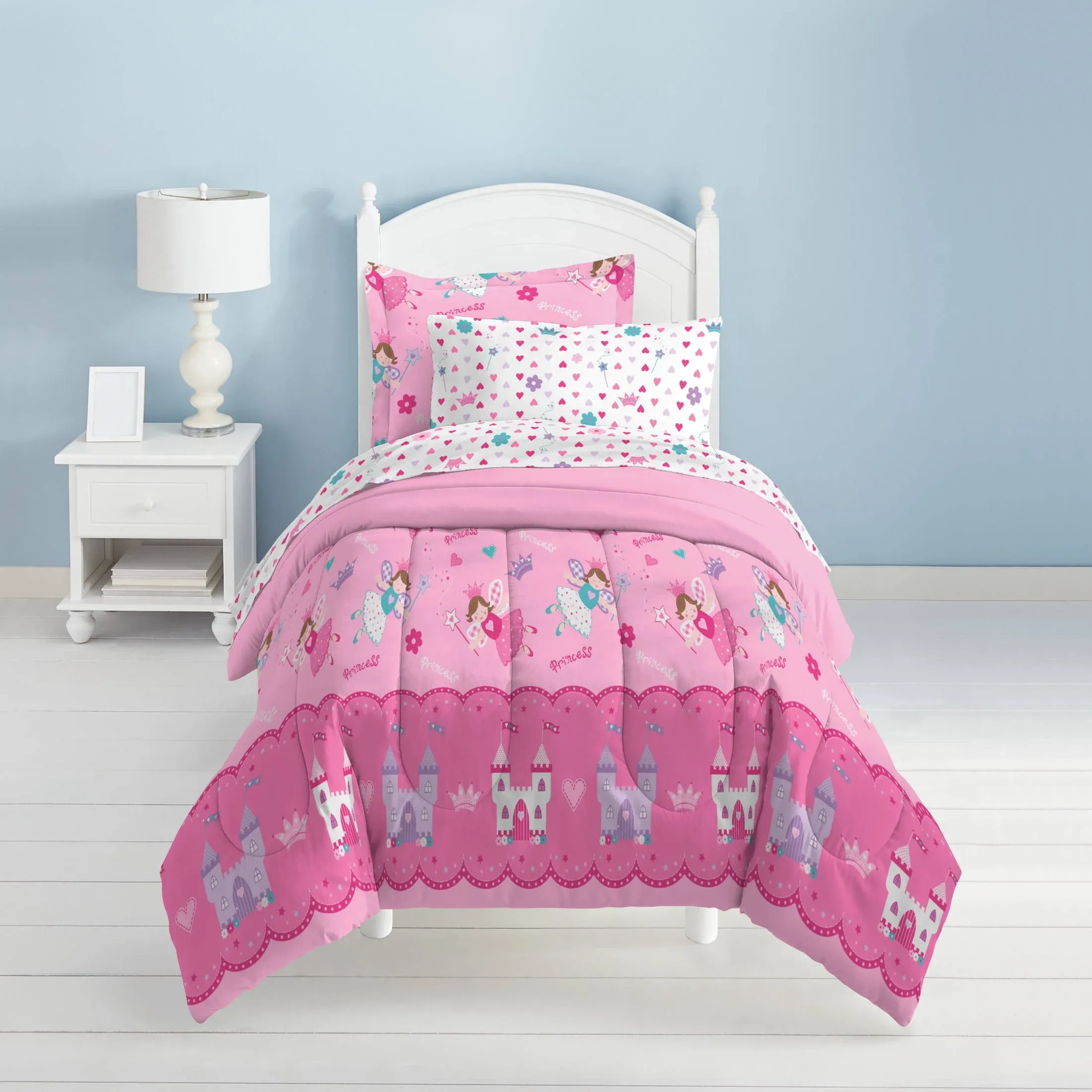 Dream Factory Magical Princess 4 Piece Toddler Bedding Set